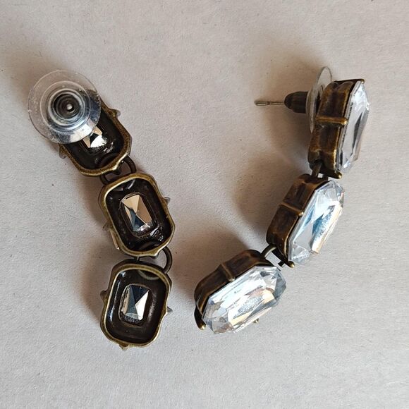 Plunder Crystal Statement Necklace Earrings Set Floral Briolette Jewelry Gift - Picture 13 of 16